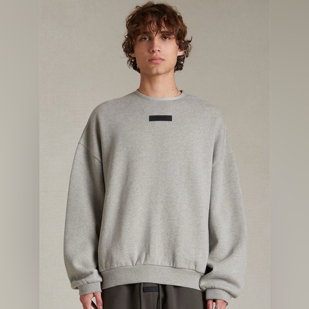Fear of God Light Gray Crewneck Sweater